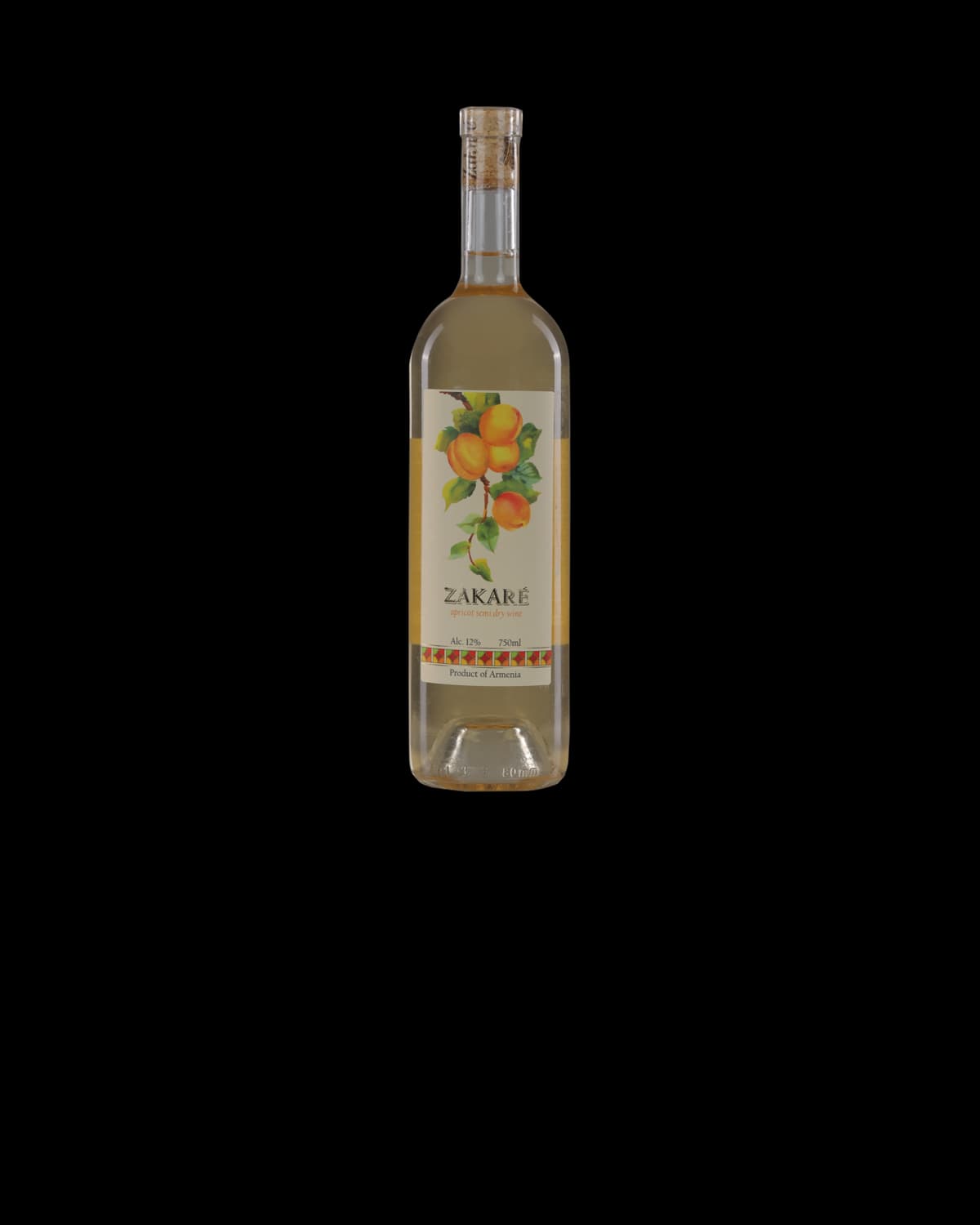 Zakaré Apricot Semi-Sweet wine bottle