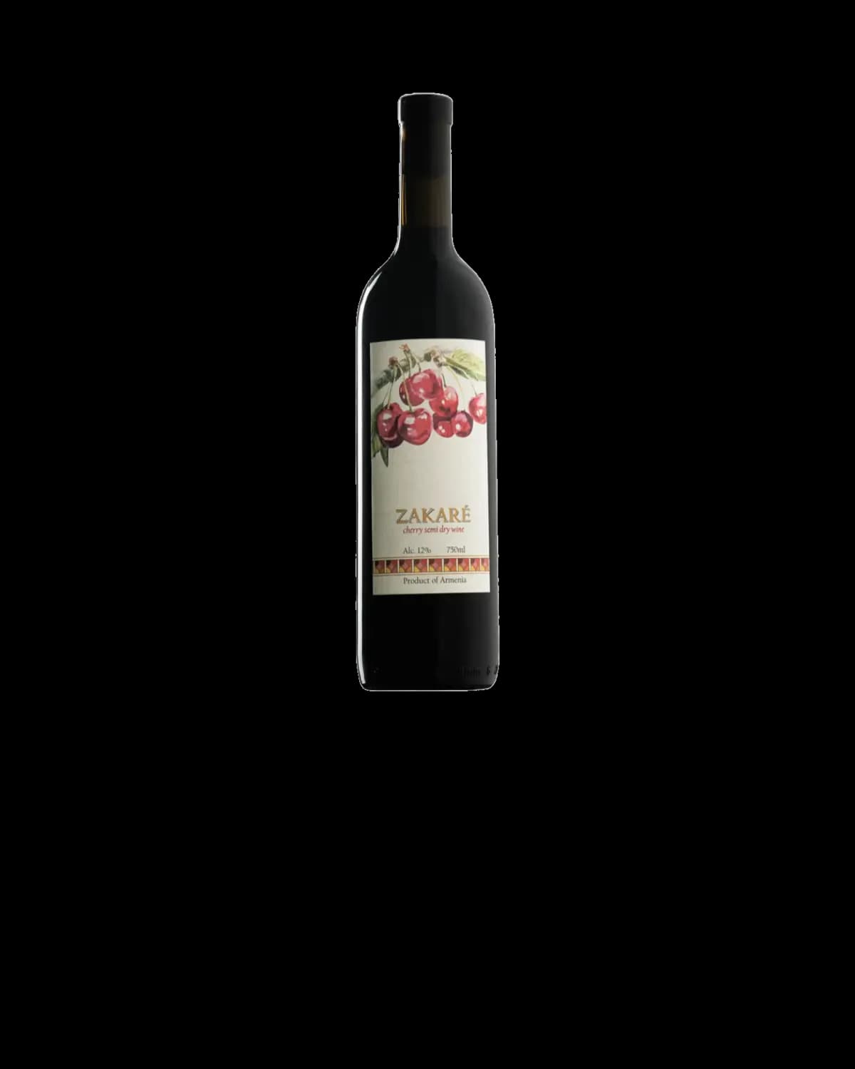 Zakaré Cherry Semi-Sweet wine bottle