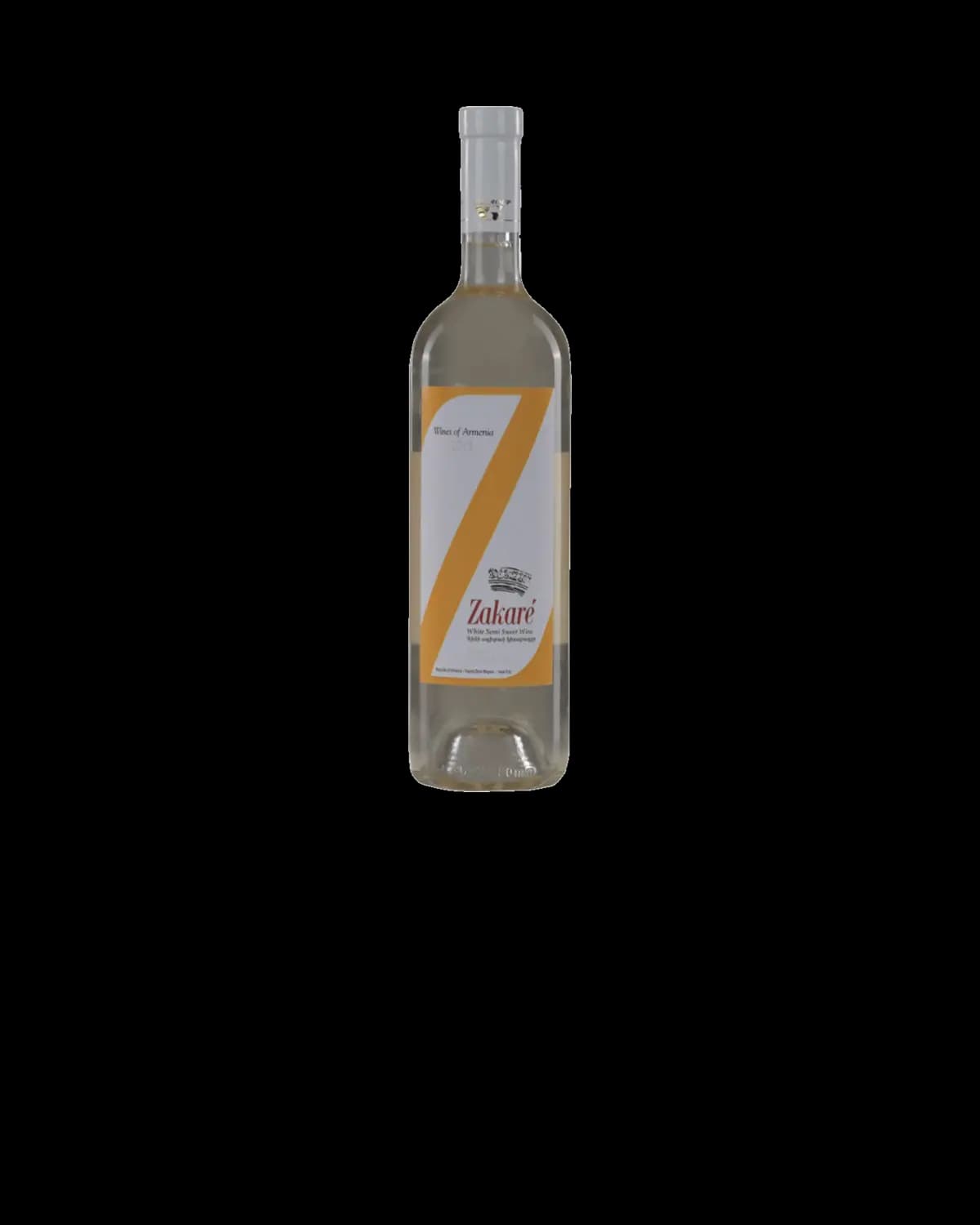 Zakaré White Semi-Sweet wine bottle