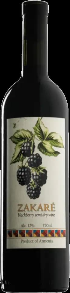 Zakaré Blackberry Semi-Sweet wine bottle